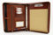 Leder Ringbuch Profi Dokumentenmappe Business Portfolio A4 Leder Klemmbrett (Cognac)