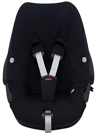 JYOKO Kids Bezug kompatibel mit Maxi Cosi Pebble 360 Y FamilyFix 360, aus Baumwolle (Black Series)