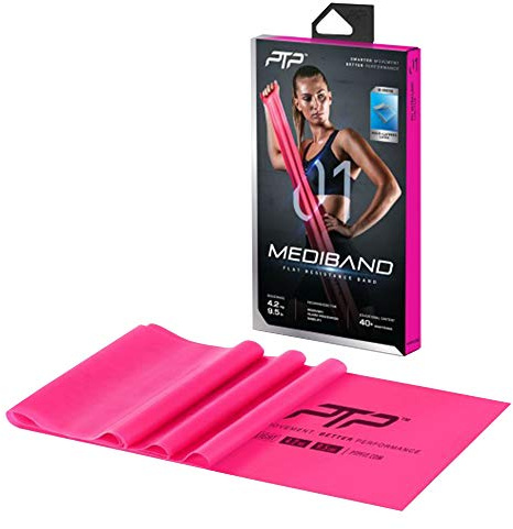 PTP Unisex – Erwachsene Medi Fitness Bänder, rosa, 150 x 15 cm