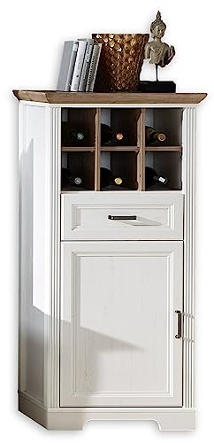 JASMIN Stauraumelement in Pinie hell, Artisan Eiche Optik - Wohnzimmerschrank mit viel Stauraum im Landhausstil - 66 x 136 x 42 cm (B/H/T)