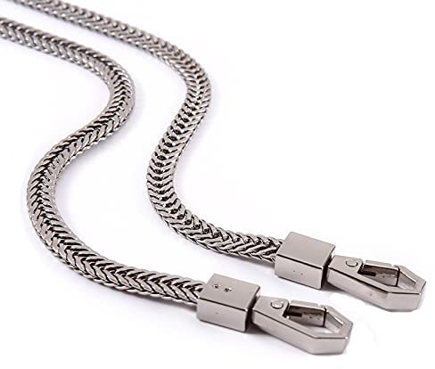 Flach Geldbörsen Kette Taschenkette Schulterriemen Schultergurt Handtaschen Riemen 120 cm (Silber)