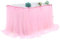 JEELINBORE Jupe de Table en Tulle Chic Jolie Nappe de Fete pour Mariage Fête d'anniversaire Décoration de Douche de Bébé - Rose, 280 * 76cm