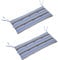 Outsunny Set of 2 Outdoor Garden Patio 2-3 Seater Bench Swing Chair Cushion Seat Pad Mat Replacement 120L x 50W x 5T cm - Blue Stripes
