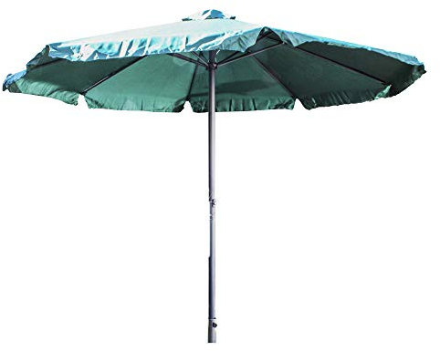 Kormax - Parasol Metal con Manivela, 3 Metros diámetro -Color Verde