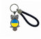 Schlüsselanhänger mit Ukraine-Flagge, Eule, Glaskristall, Souvenir, Dekoration, für Männer und Frauen, Zubehör, Geschenk, Ukraine, 3.5 × 5.5 cm