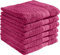 REDBEST Handtuchset, Frottierset 6er-Pack Chicago Fuchsia Größe 50x80 cm - saugstark, strapazierfähig, ideal für Reisen, Sport (weitere Farben)