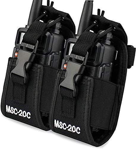 OLRWSLG 2 Stück Multifunktions-Tasche für Walkie Talkie Nylon Holsteretasche Universal Radio Halfter Beutel 13.5 * 8 * 4.5cm Taktisch Funkgerät-Tasche für Verschiedene Radios