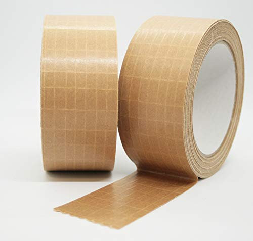 EMMEPACK - Nastro Carta Kraft marrone RINFORZATO 50mm x 25 mt - alta tenuta