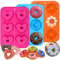 PHOGARY 3 Stück Silikon Donutformen, 6 Hohlräume Donut-Backform Antihaft-Backblech, 260℃ Hitzebeständig, für Kuchen, Kekse, Bagels, Muffins,Farbe2