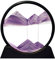 Aoderun Sablier Decoratif 20cm Sablier 3d Art Dynamique Peinture de Sable Qui Coule Rond Cadre Sable Mouvant Deco Bureau Salon Maison (Pourpre,20cm)