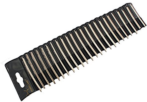 Alnicov Gitarren-Bunddraht, 24 Stück, vernickeltes Kupfer, 2,9 mm Bunddraht, Set für E-Akustikgitarre, 24 Bünde, Griffbrett, silberfarben