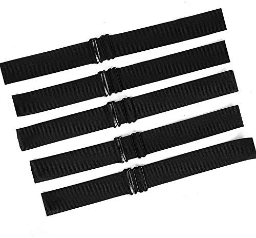 PIESOYRI 5 Stück Verstellbares Perückenbänder, Perücke Elastische Bänder für Perücke Machen, Perücke Kappen, Leimlos, Rutschfest, 35 x 3,5 CM