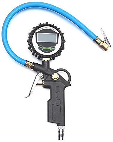 HODAGES Motorrad allgemeines Zubehör 220PSI 16Bar Digital Reifenfüller Manometer Tester Air Chuck Schlauch