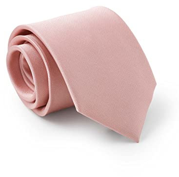 THE SAVILE ROW COMPANY LONDON Cravate unie en soie pour homme, Sergé fin rose poudré, taille unique