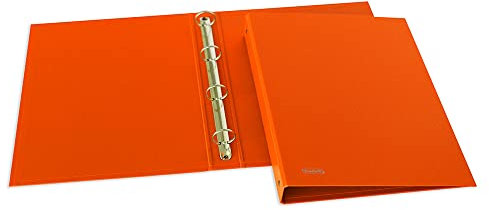 FAVORIT Sprint Ringordner aus Karton, 22 x 30 cm, 4 runde Ringe, 30 mm, orange 400173288