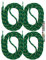 SNORS 2 pares de cordones redondos, 21 colores, 75-200 cm, diámetro de 5 mm, cordones de seguridad para zapatos de trabajo y zapatos de senderismo, resistentes a la rotura, lavables y robustos, Verde