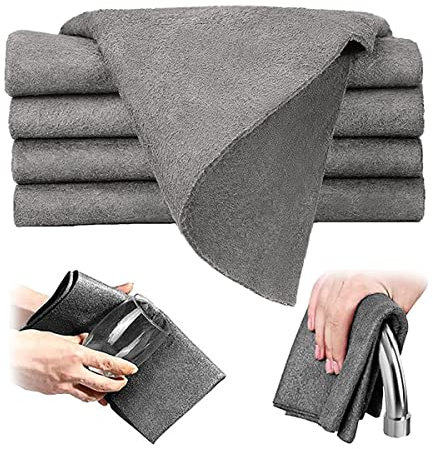 Taozoey Paño de Limpieza Mágico Espesante, 5 Pcs 30x30 cm Thickened Magic Cleaning Cloth, Paños de Microfibra Sin Rayas, Trapo Limpieza Reutilizables, para Automóviles, Vidrio, Cocinas y Baños