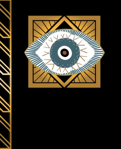 Composition Notebook: Art Deco Style Nazar Bongucu Protection Lined Journal