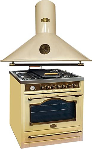 Kaiser Cuisinière HGE 93555 ElfEm+A 9423 ElfBE Eco, Cuisinière électrique à gaz rétro 90 cm +hotte aspirante, 90 cm