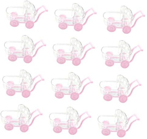 Cabilock 12 Stk Aufbewahrungsbox Für Süßigkeiten Klar Süßigkeitenbehälter Süße Goodie-bag Spielzeug Schubkarre Hochzeit Wagen Plastik Baby