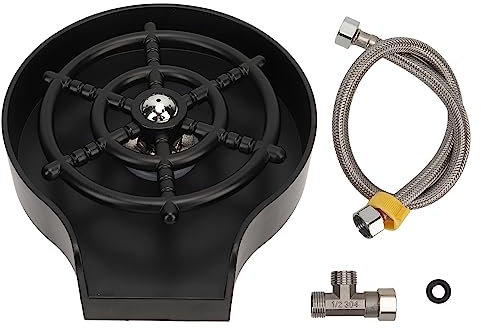 Automatic Glass Rinser - Powerful Cup Washer for Kitchen Sink, Baby Bottle Cleaner Sinks Attachment, Bar Accessories