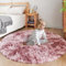 ROHATIM Plüsch Runde Teppiche für Schlafzimmer Wohnzimmer Modern Wohnzimmer Mädchen Weicher Flauschiger Teppich für Schlafzimmer Kinderteppich (Lila Rosa, Ø 200 cm Rund)