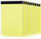Aidunmis Gelbe Notizblöcke, 21,6 x 29,5 cm, liniert, Schreibpapierblöcke, schmal, liniert, gelber Notizblock, 30 Blatt pro Schreibblock, für Zuhause, Büro, Schule, 10 Stück