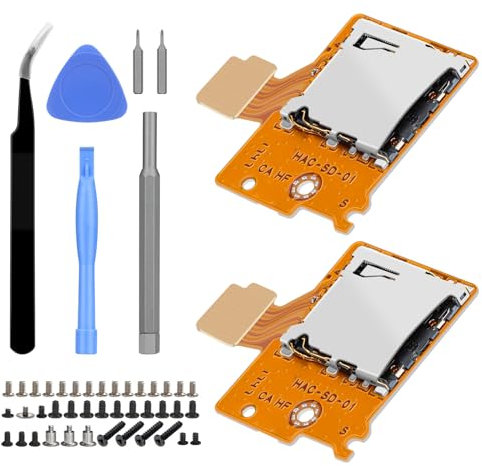 EEEKit 2PCS Micro SD Card Reader Replacement for Nintendo Switch HAC-SD-01, TF Memory Card Slot Reader Board Repair Kit