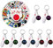Bncxdc Bowling Mitgebsel, 8 Stück Bowlingkugel Schlüsselanhänger und 50 Stück Bowling Aufkleber, Mini Bowlingkugel Anhänger Farbe Bowlingkugel Anhänger für Freunde (Rot/Lila/Grün/Blau, 7,5 x 2,8 cm)