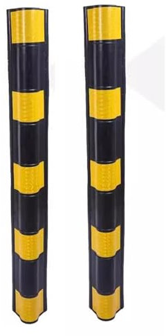 Garagen Wandschutz Eckkantenschutz for Garagen, 120 X 10 X 1 cm, Reflektierender Gummi-Eckschutzstreifen for Parkplätze, Lager, Stoßstangen-Antikollisionswinkel (Color : Black+Yellow, Size : 30PCS)