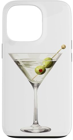 Martini-Glas Grüne Oliven Barkeeper Wodka Gin Cocktail Drink Hülle für iPhone 13 Pro