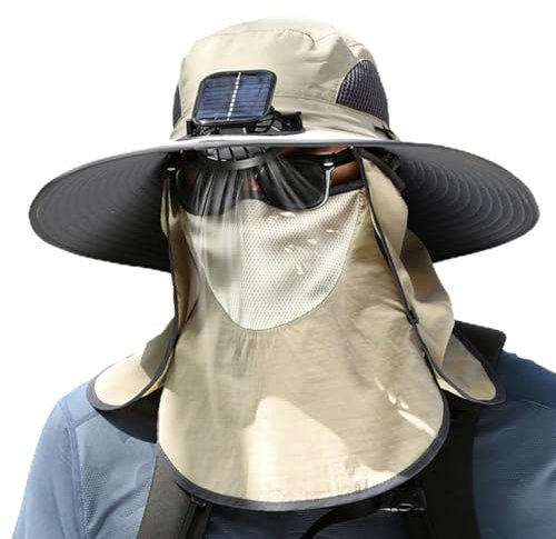 Sombrero de abanico,Gorra de abanico | Sombrero de pesca de verano con abanico - Sombrero de pesca al aire libre con ventilador solar de ala ancha, carga solar y USB, protector solar con ventilador, s