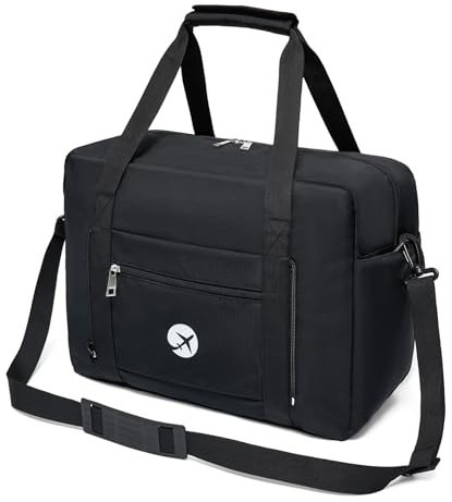 PERVADEO Wizzair Handgepäck 40x30x20 Eurowings, 25L Reisetasche Klein Faltbare Weekender Handgepäck Koffer Wizzair Vueling Volotea Hand Luggage Handtaschen