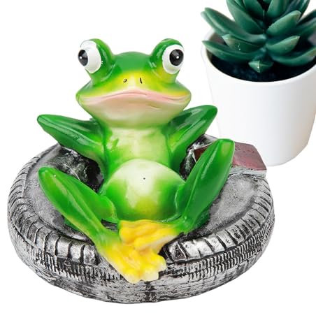 Fruusv Froschfiguren, schwimmende Harz-Froschfigur, schwimmende Frosch-Skulpturen, Gartenstatuen für Hofkunst, Innen- und Außenbereich, Gartendekoration