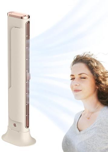 Ventilador de torre – Ventilador de mesa silencioso portátil | 3 velocidades de enfriador personal | Ventilador de torre de mesa de enfriamiento silencioso | Ventilador silencioso de torre de