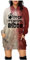 Halloween Damenmode Casual Langarm Lange blutige lustige Brief Druck Hoodie Tasche Pullover Kleid Print Damen Kleid