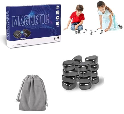 Magnetisches Schachspiel,Tisch-Magnetspiel,Magnet Schach,Magnetic Chess Game,Mit 20 Magnetischen Steinen für Familien-Party,Weihnachten