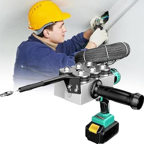 Kabel Einziehhilfe,Kabelzieher,Automatische EinfäDeln Maschine,Elektriker Ziehen Draht Versteckt Rohr EinfäDler,Kabeleinziehgerät zum Einziehen von Kabeln,45000mah-2Battery