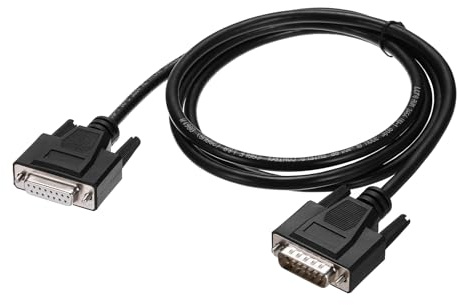 QUARKZMAN DB15 Seriell Kabel, 28AWG Aluminiumfolie Geschirmtes DB15 Stecker auf Buchse Gerades Serielles Kabel für Datenkommunikation, 4.9 ft