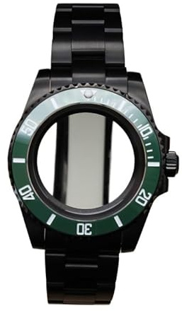 XTINKOPW 1 Stück 40 mm Taucheruhrgehäuse for GMT Nh35 Nh36 4R36 ETA 2824 8215 Uhrwerk, 28,5 mm Zifferblatt, Präsidentenarmband(7 Color Fast Flash,ETA 2824)