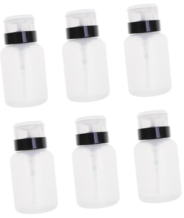 WEKADRIN 6pcs Nail Polish Remover Squeeze Bottle Empty Pressing Bottle for Nail Art Beauty Instrument Equipment