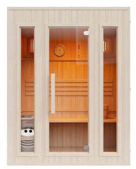 Vente-unique - Finnische Sauna – 2/3-Sitzer – L 150 x T 120 x H 190 cm – Ulvila