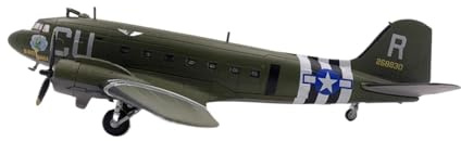 Miniature Scale 1 100 For C47 DC3 Fighter Model Air Train Military Aircraft Replica Aviation Plane Collectible Toy Aircraft Toy Game Kits(A)