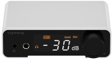 TOPPING DX1 II DAC & Amplificatore per cuffie ES9039Q2M, chip DAC con uscita/ingresso ottico, modalità preamplificatore, uscita linea bilanciata, amplificatore per cuffie completamente bilanciato