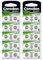 20 CAMELION AG10 / 189/389 / LR1130 Pile Bouton Longue durée de Conservation 0% de Mercure (Date d'expiration marqué)