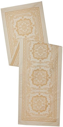 Garnier-Thiebaut 30603 Elenore Tischläufer Alix Baumwolle/Polyester Gold 230 x 54 cm