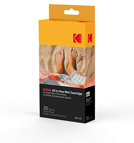 Kodak Mini Fotodruckerpatrone MC – All-in-One Papier und Farbtintenpatrone Nachfüllung – 20er Pack - KOMPATIBEL mit Mini Shot Kamera, Mini 2 Drucker