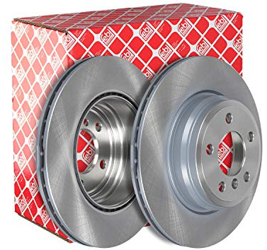febi bilstein 43907 Brake Disc Set (2 Brake Disc) rear, internally ventilated, No. of Holes 5
