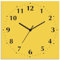 ARTLAND Wanddeko Wanduhr ohne Tickgeräusche Alu Funkuhr 30x30 cm Quadratisch Lautlos 12 Ziffern Farbig Schlichtes Design Gelb S7KB