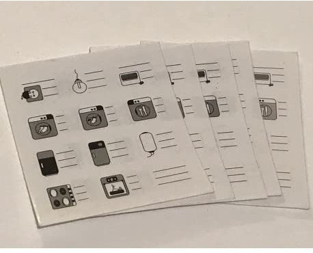 Alternative Elec - Lot de 60 étiquettes signalétiques autocollantes de repérage des circuits sur disjoncteur ou tableau electrique AE12100